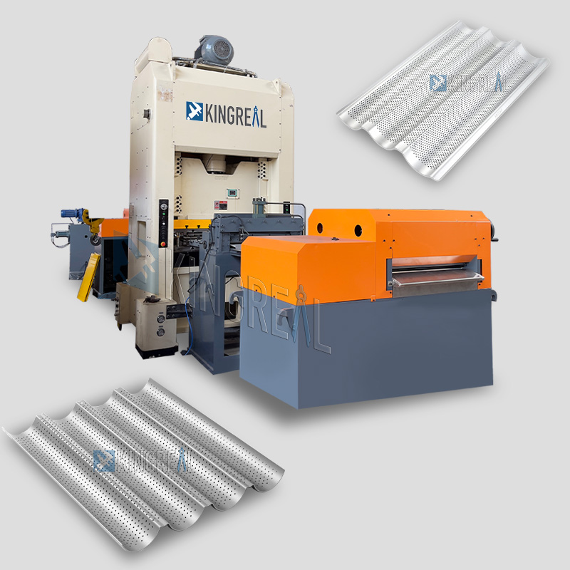 金属バゲット トレイ穴あきパンチング製造機