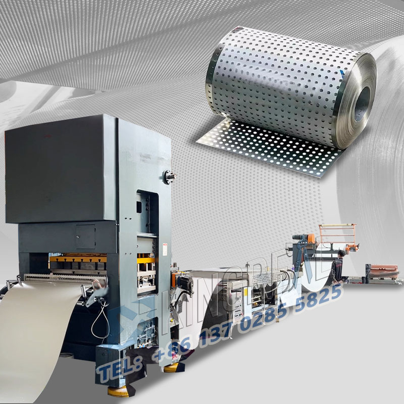 シートコイル穿孔および巻き取り機